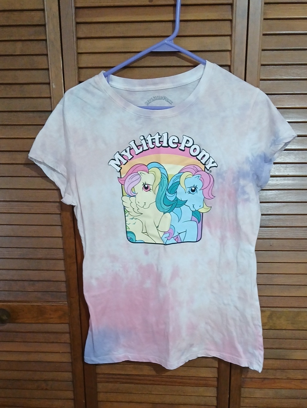 My Little Pony Pastel Tie-Dye Tee with Pony Graphic - Pink & Blue